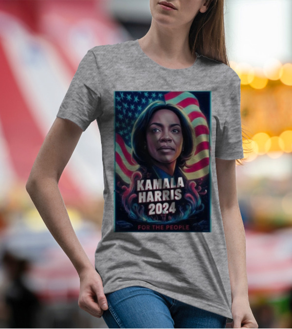 Kamala Harris 2024 For The People Madam President The Best America Women President Flag Image T-Shirt