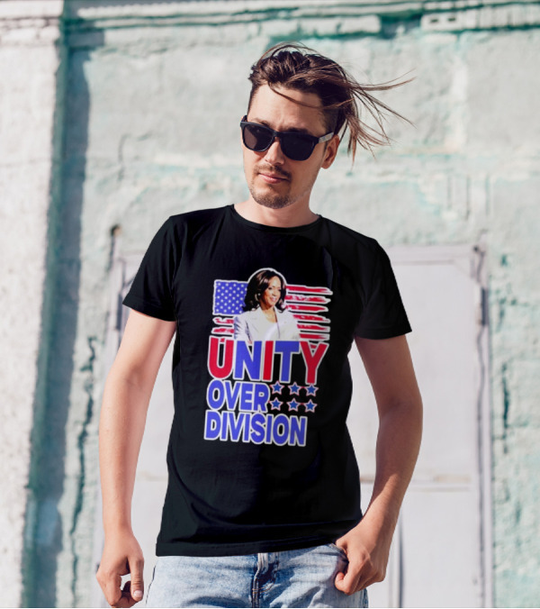 Kamala Harris Unity Over Division Democrat Political America Flag T-Shirt