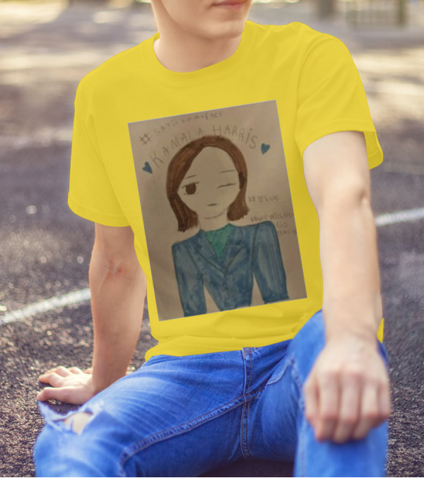 Kamala Harris Say It To My Face Blue Painting #SayItToMyFace #Blue #WeWillNoGoBack T-Shirt