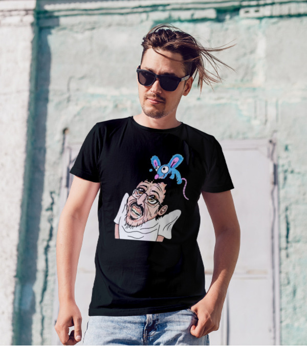 Ricky Berwick 2024 Cartoon Character With Blue Mouse T-Shirt