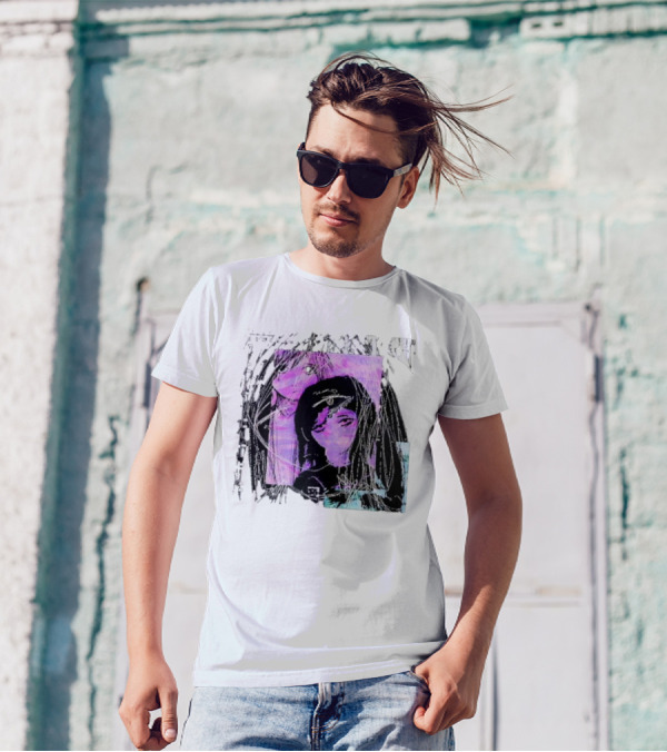 Cynthoni Sewerslvt Anime Aesthetic Purple Glitch T-Shirt