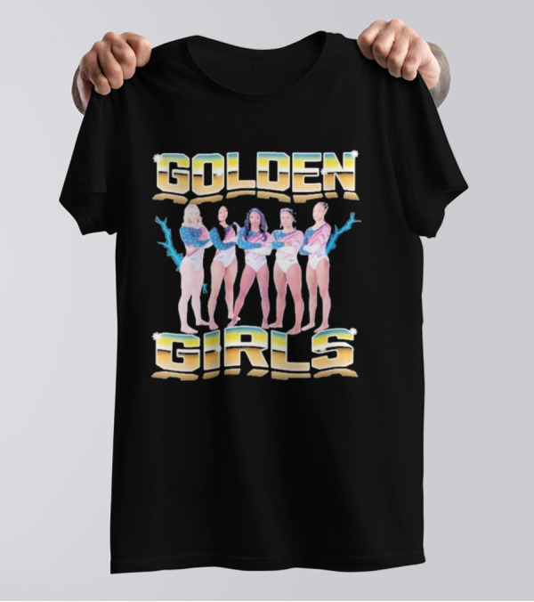 Simone Biles Jade Carey Jordan Chiles Sunisa Lee Hezly Rivera 2024 Women’s Olympic Gymnastics Golden Girls Team USA Gold Medal T-Shirt