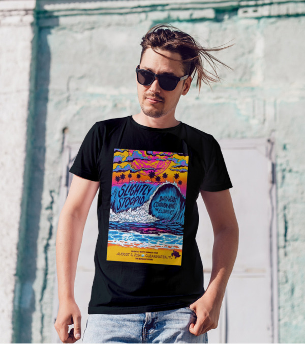 Slightly Stoopid Dirty Heads Common Kings The Elovaters Clearwater August 3 2024 Slightly Dirty Summer Tour Baycare Sound T-Shirt