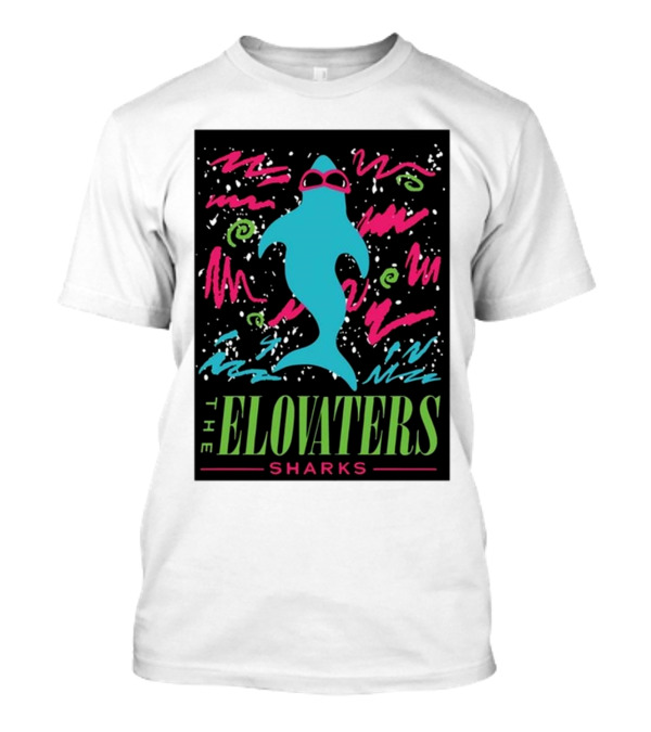 THE ELOVATERS SHARKS HYPERCOLOR VIBRANT WAVE T-Shirt