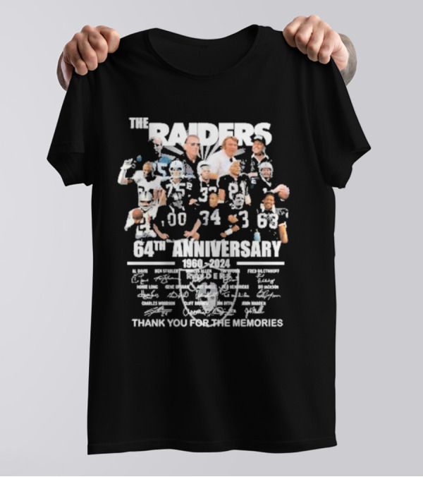 The Raiders 64th Anniversary 1960-2024 Thank You For The Memories T-Shirt