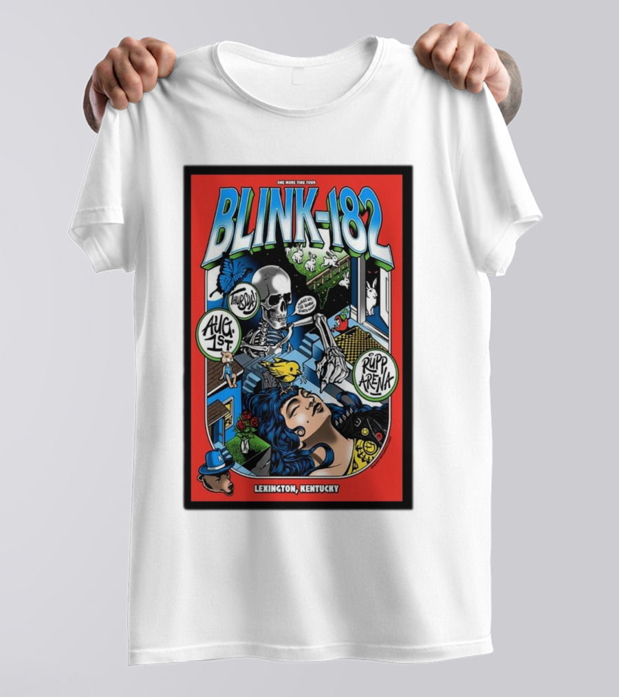 Blink 182 Lexington Kentucky August 1st Rupp Arena Tour T-Shirt