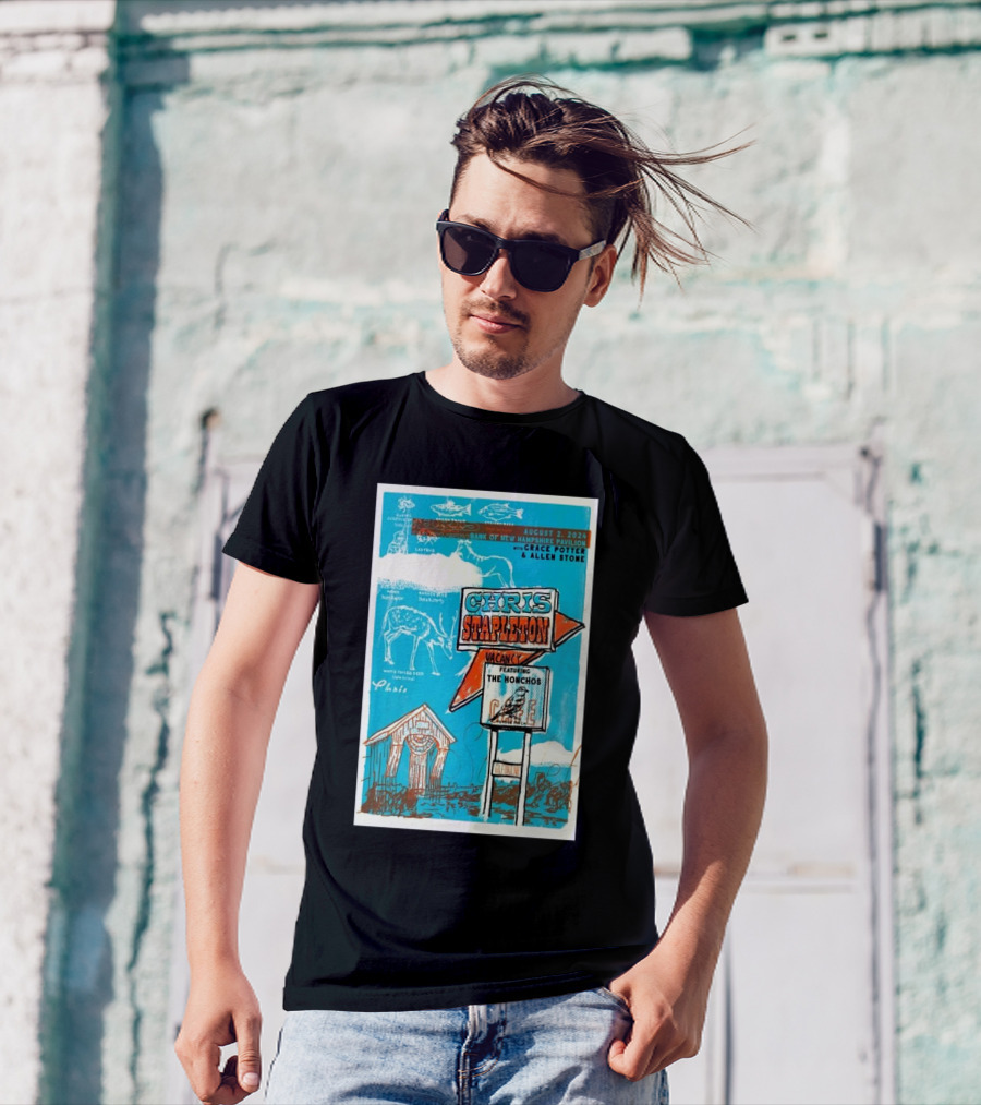 Chris Stapleton New Hampshire Pavilion August 2024 Featuring Grace Potter Allen Stone The Honchos T-Shirt