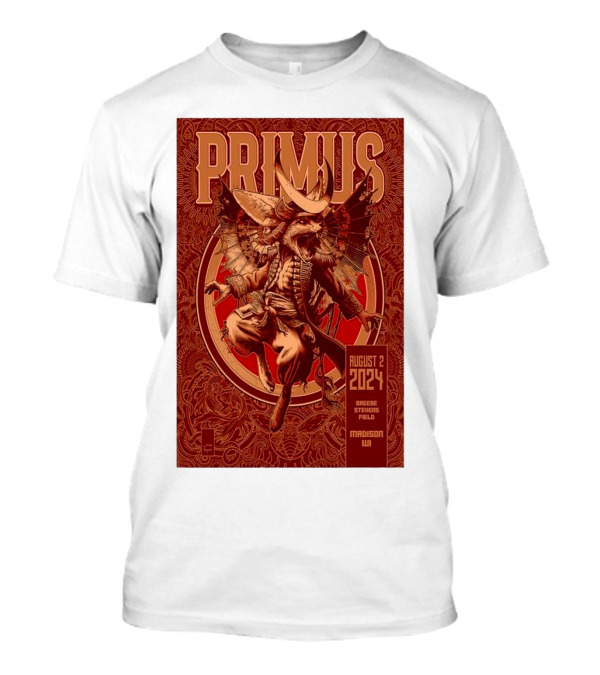 PRIMUS August 2 2024 Breese Stevens Field Madison WI T-Shirt