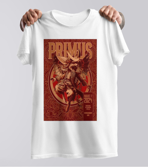 PRIMUS August 2 2024 Breese Stevens Field Madison WI T-Shirt