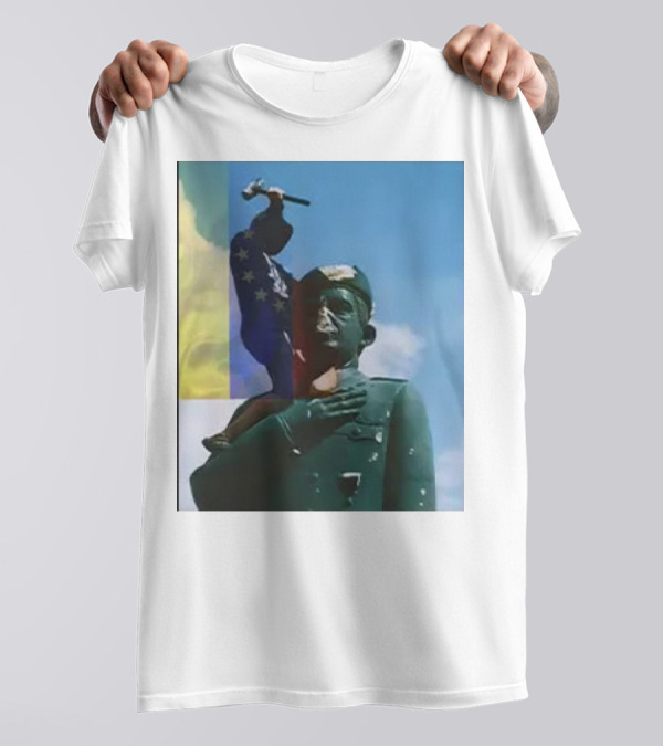 Venezuela Hasta El Final Statue With Patriotic Colors Stars T-Shirt