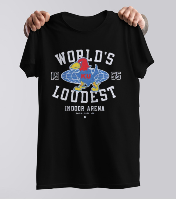KU World's Loudest Indoor Arena 1955 Allen Fieldhouse Retro T-Shirt