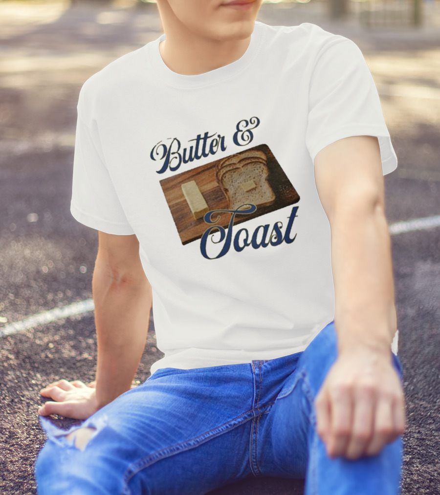 Middleclassfancy Butter And Toast Bread Slice With Butter Block T-Shirt