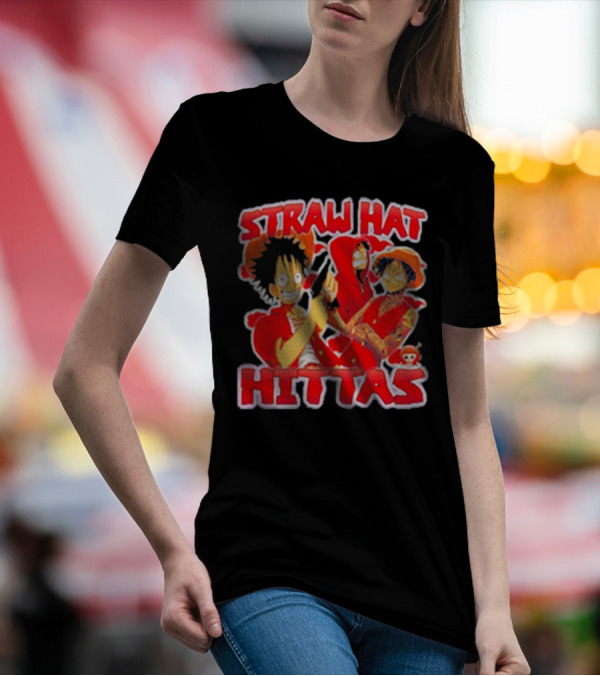 Straw Hat Hittas Monkey Luffy Anime Crossover T-Shirt