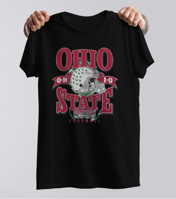 Ohio State Football OH IO State Vintage Helmet T-Shirt