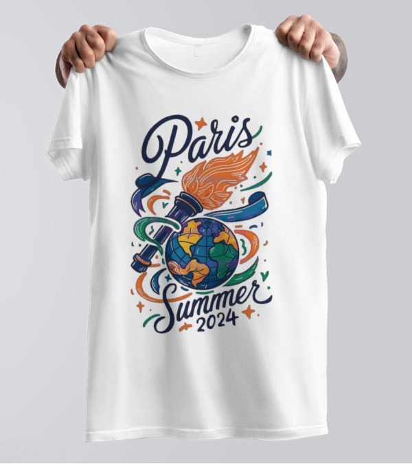 Paris Summer 2024 Globe Torch T-Shirt