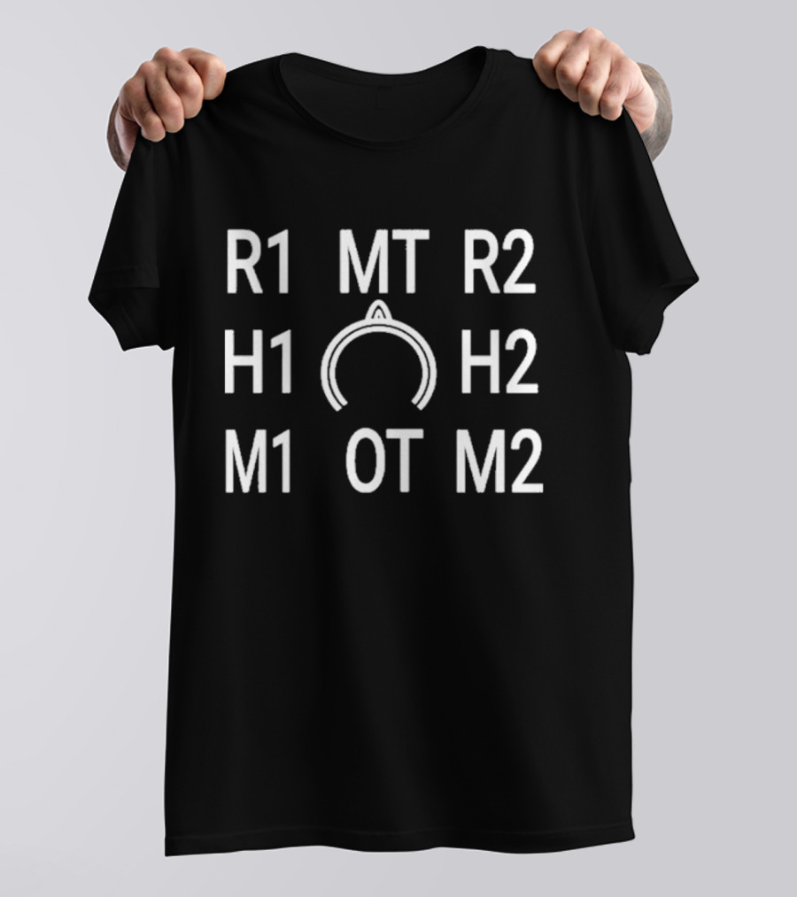 R1 MT R2 H1 H2 M1 OT M2 Final Fantasy XIV T-Shirt