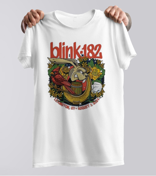 Blink-182 Rabbit Cardinal One More Time Lexington KY August 1st 2024 Event T-Shirt