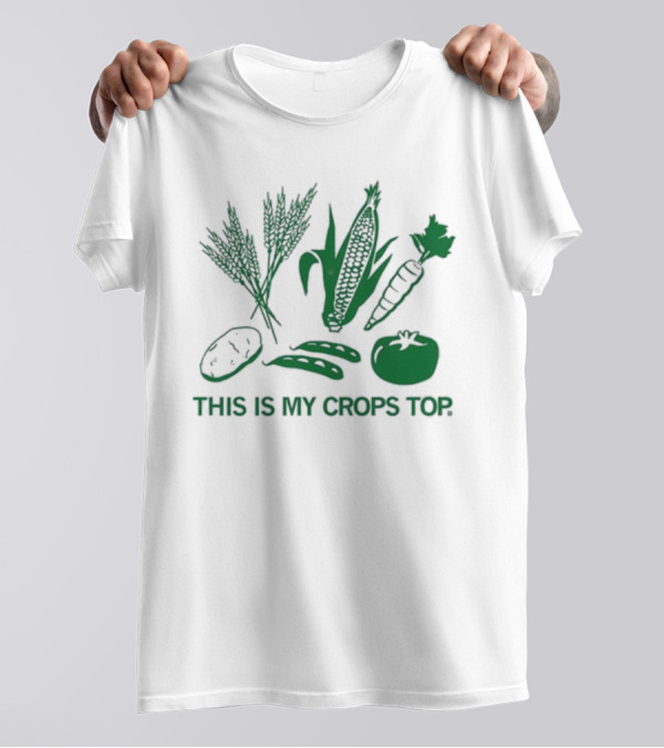 Raygun This Is My Crops Top With Vegetables Corn Carrot Tomato Peas Wheat T-Shirt
