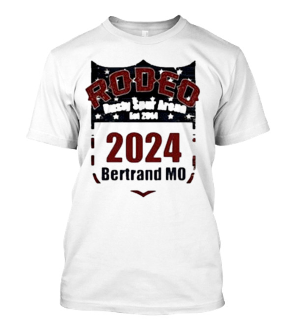 Rodeo Rusty Spur Arena 2024 Bertrand MO Stars And Stripes Shield T-Shirt