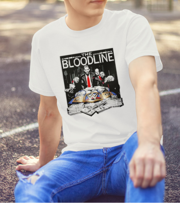 WWE Roman Reigns The Bloodline Championship Titles And Cash T-Shirt
