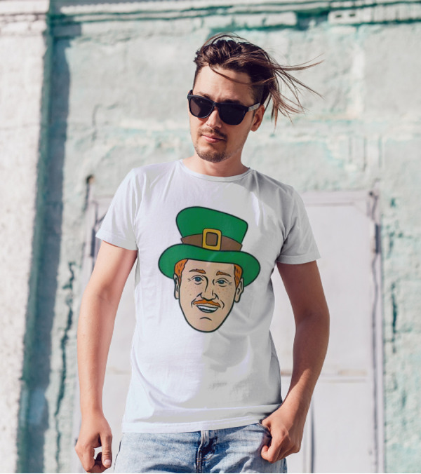 St. Mooktrick’s Day Happy Leprechaun Face With Green Hat T-Shirt