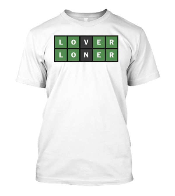 The Wolves Lover Loner Word Game Puzzle Blocks T-Shirt