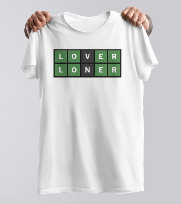 The Wolves Lover Loner Word Game Puzzle Blocks T-Shirt