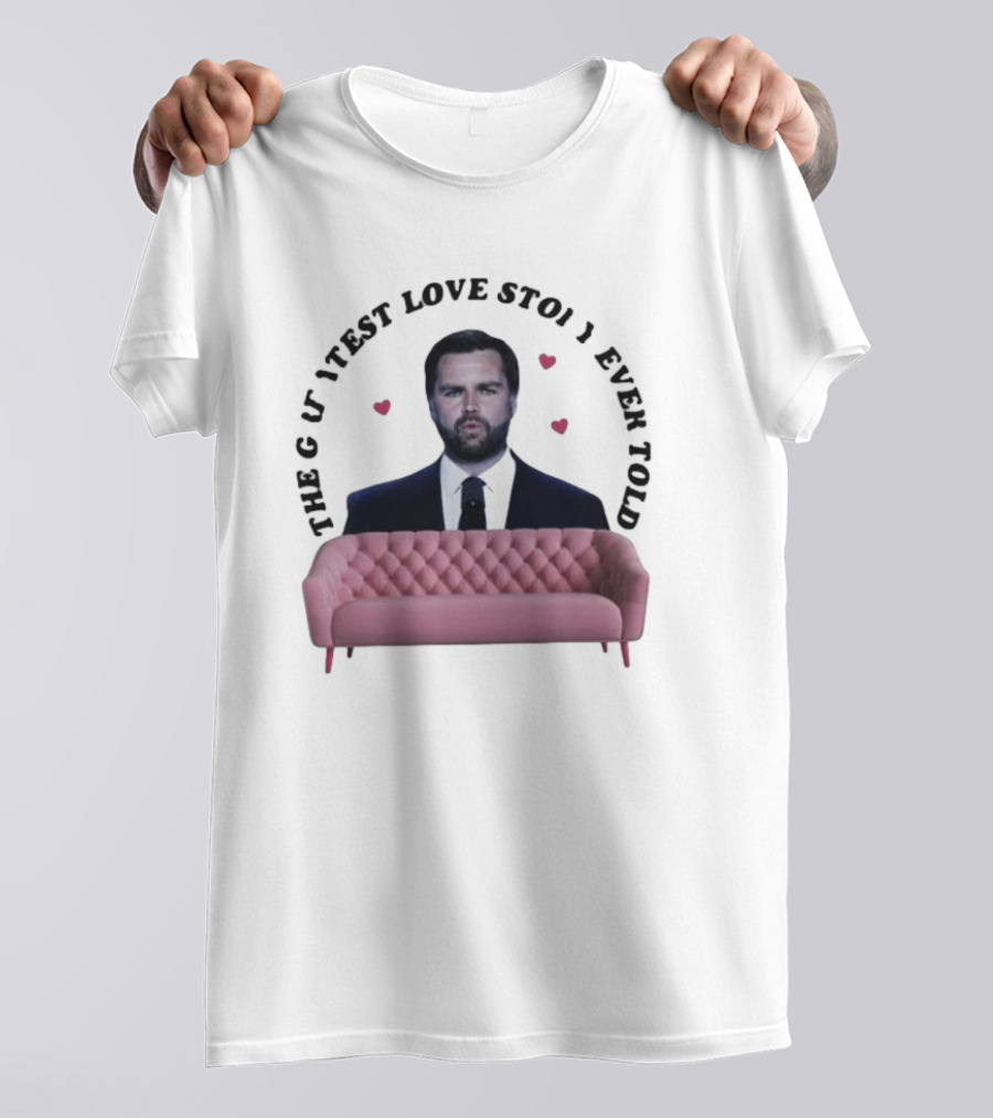 Jd Vance Couch The Cutest Love Story Ever Told Anti Maga Anti Trumpism T-Shirt