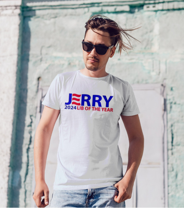 JERRY 2024 Lib Of The Year Election Humor Red White Blue T-Shirt