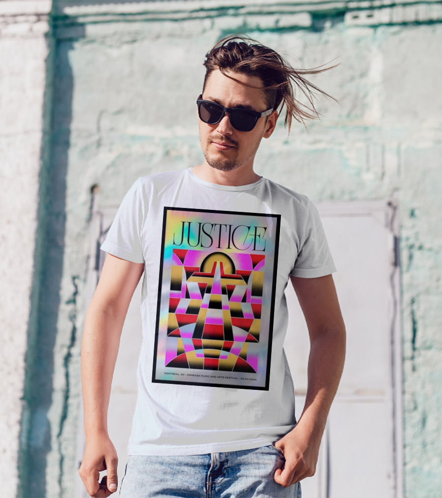 Justice Montreal Osheaga Music And Arts Festival Aug 4 2024 Poste T-Shirt