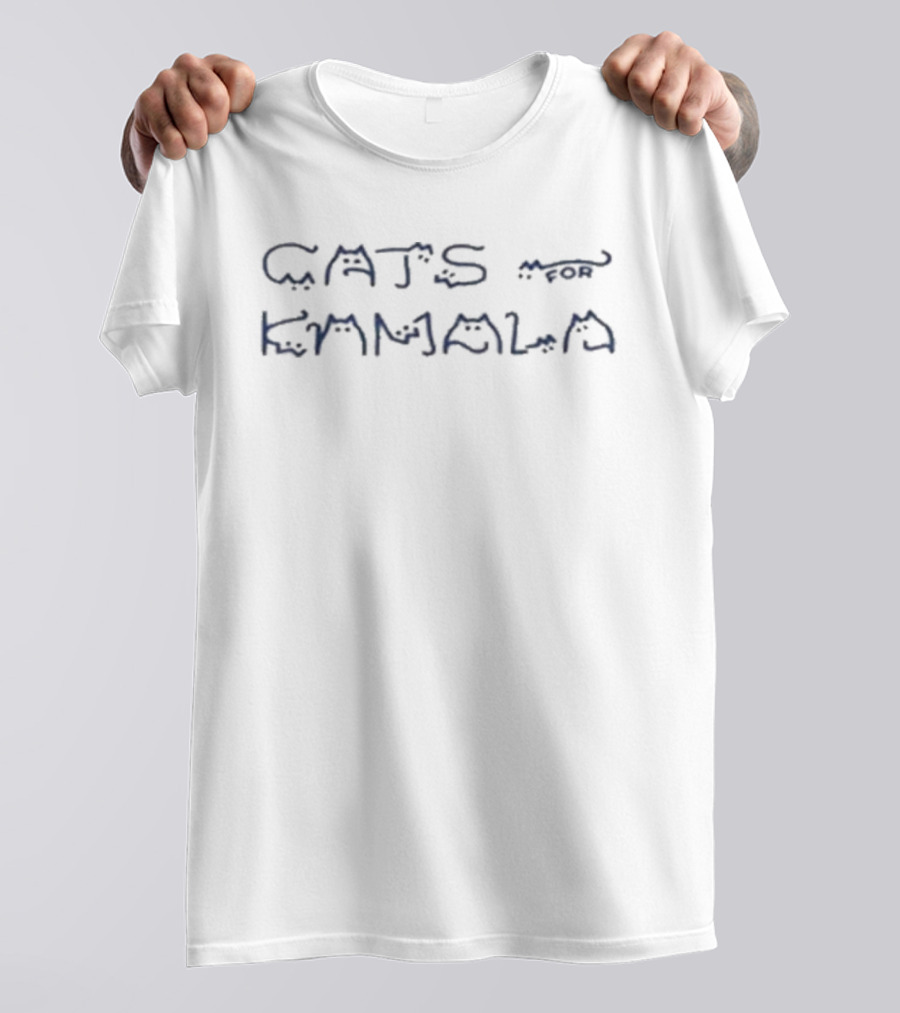 Cats With Kamala Harris Cat Lettering Positive Funny Cat T-Shirt