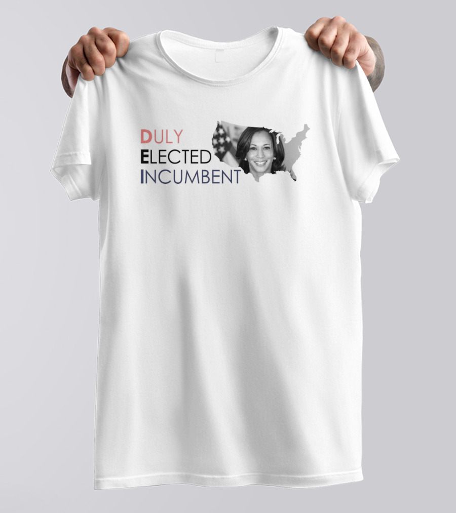 Kamala Harris Duly Elected Incumbent USA Map T-Shirt