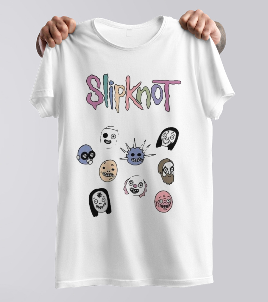 Slipknot Custer Cartoon Faces T-Shirt