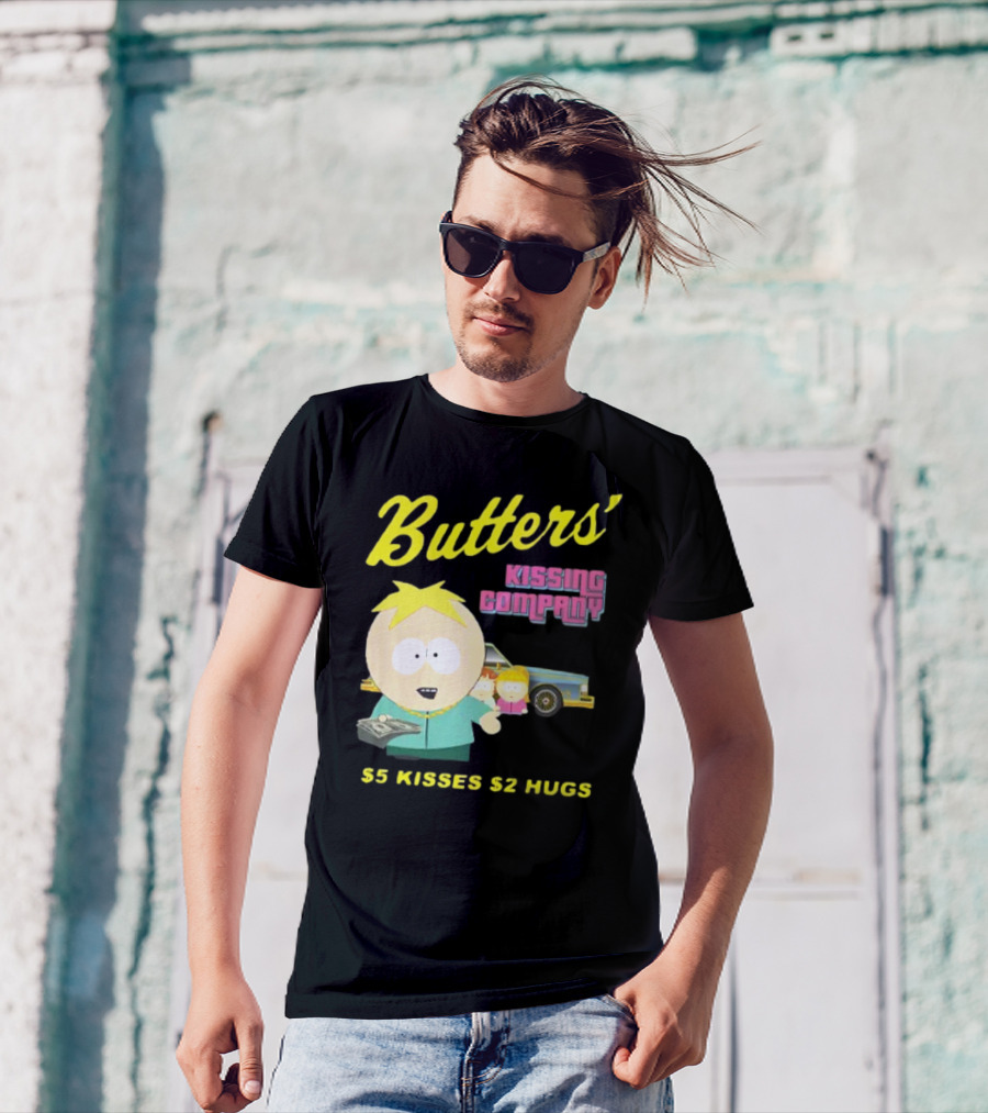 Butters' Kissing Company $5 Kisses $2 Hugs South Park Character T-Shirt