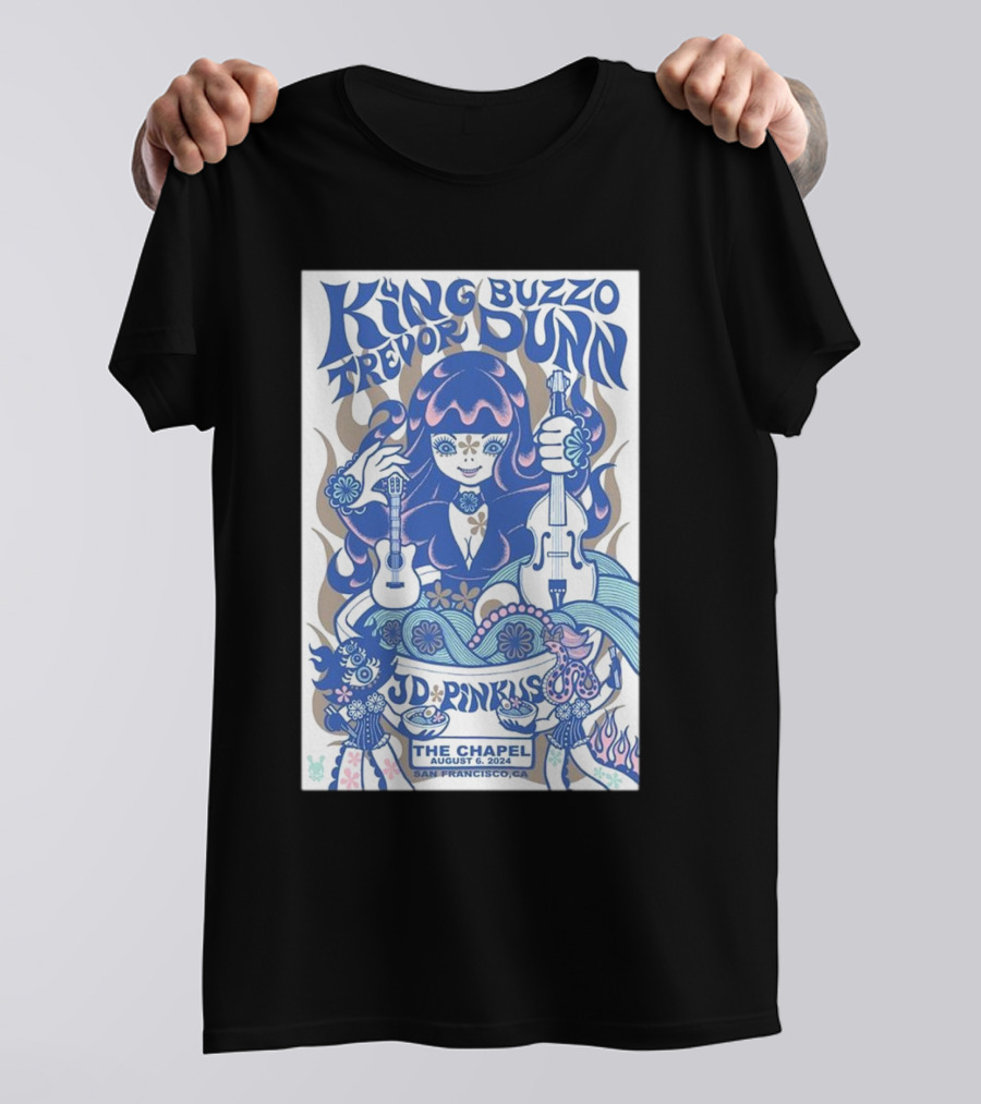 King Buzzo Trevor Dunn JD Pinkus August 6 2024 The Chapel San Francisco CA T-Shirt