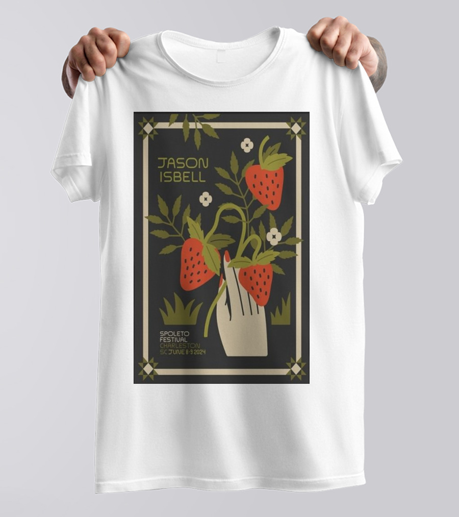 Jason Isbell Spoleto Festival Charleston SC June 8-9 2024 Strawberry T-Shirt