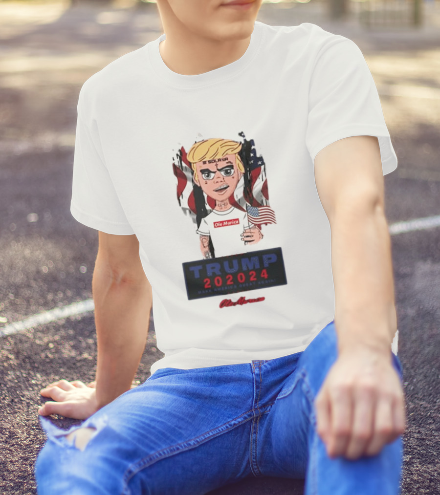 Trump 202024 Ole Murica Make America Great Again Flag T-Shirt