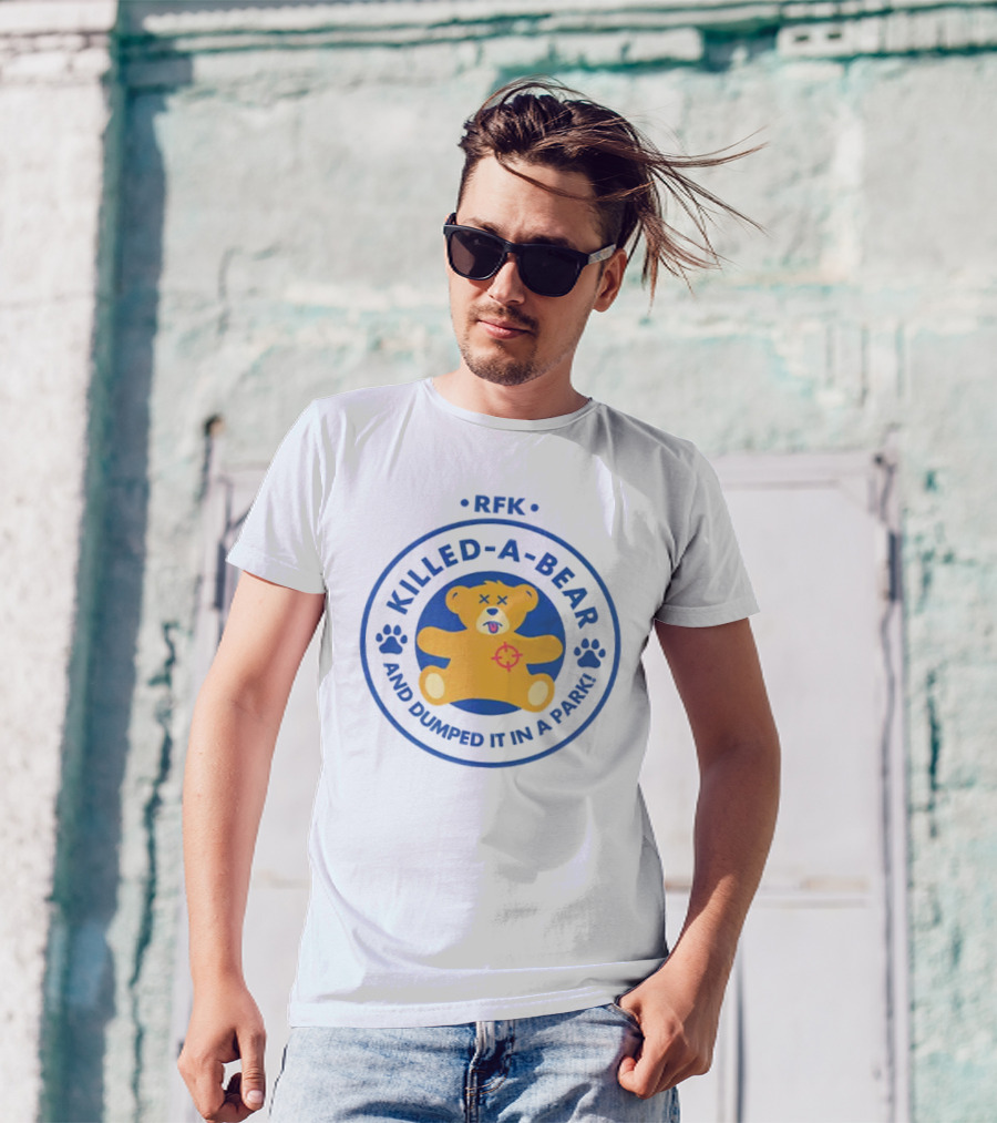 RFK Killed-A-Bear And Dumped It In A Park Teddy Bear Target Paw Prints T-Shirt