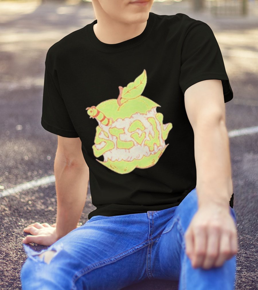 Scowl Apple 2024 Worm In Green Apple T-Shirt