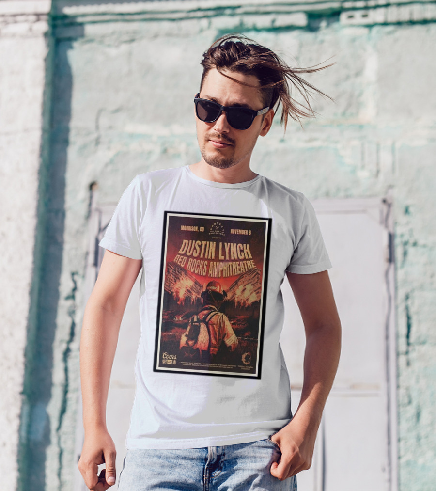 Dustin Lynch At Red Rocks Amphitheatre Morrison CO November 6 2024 Concert T-Shirt