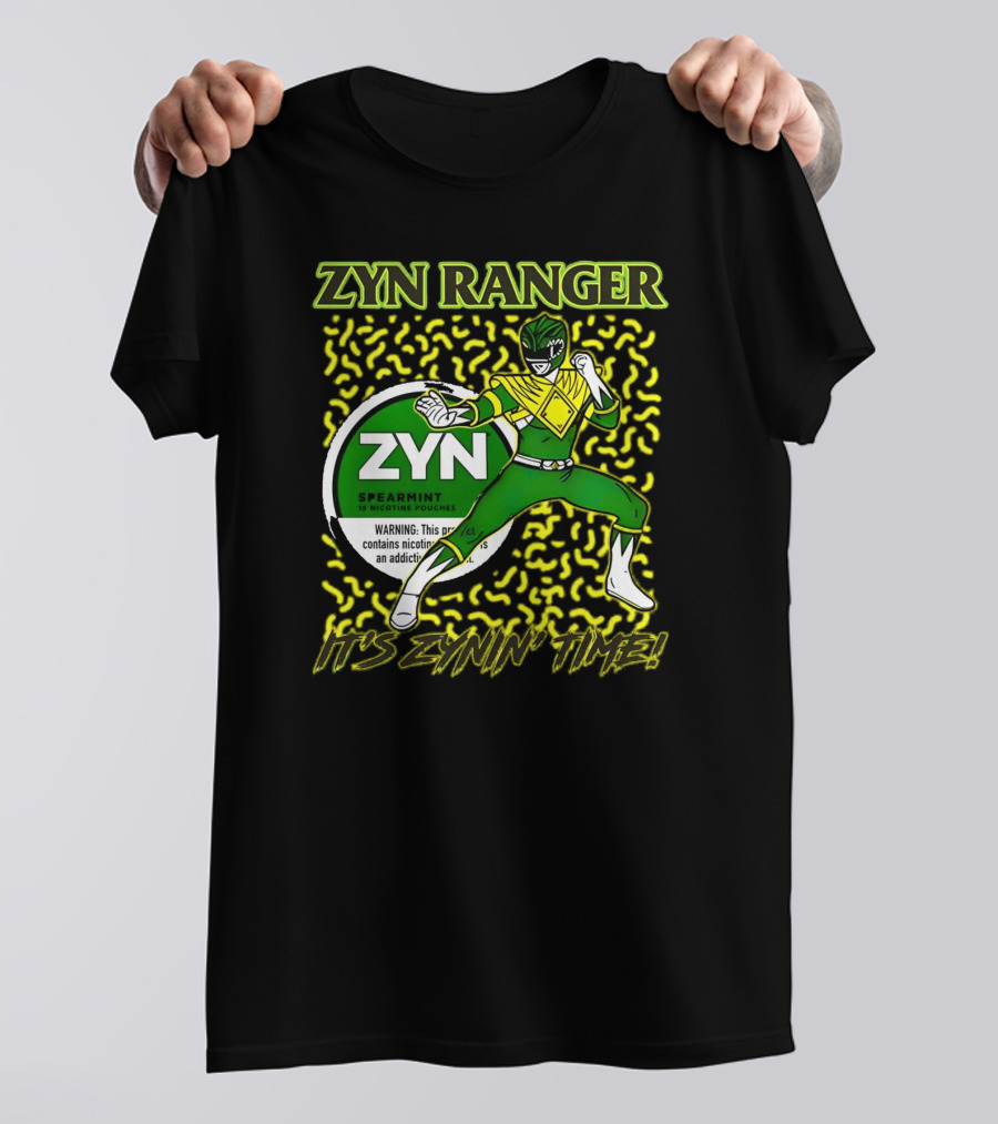 Zyn Ranger Spearmint It's Zynin' Time Heroic Pose T-Shirt
