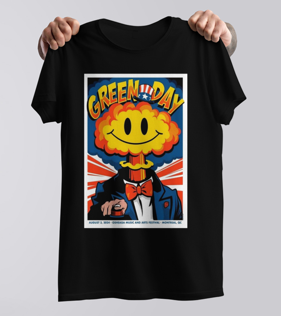 Green Day Osheaga Music And Arts Festival Montreal QC August 3 T-Shirt
