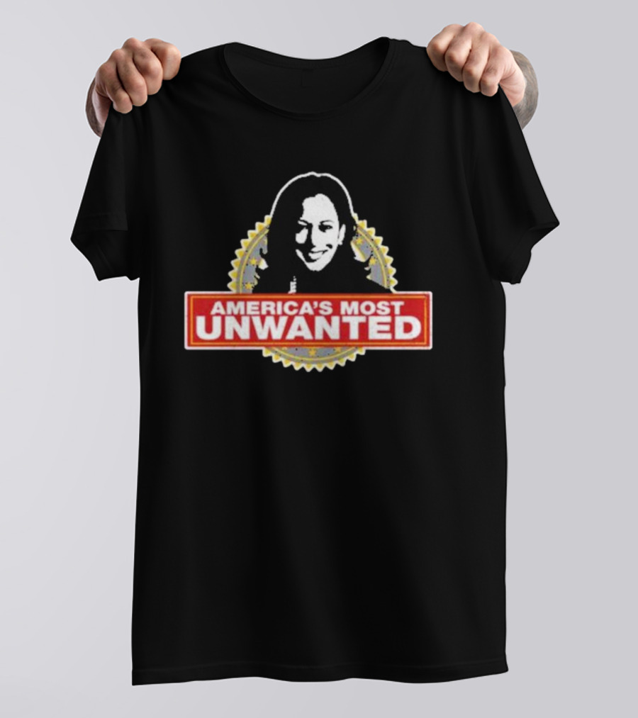 Harris America's Most Unwanted Black And Gold Badge T-Shirt