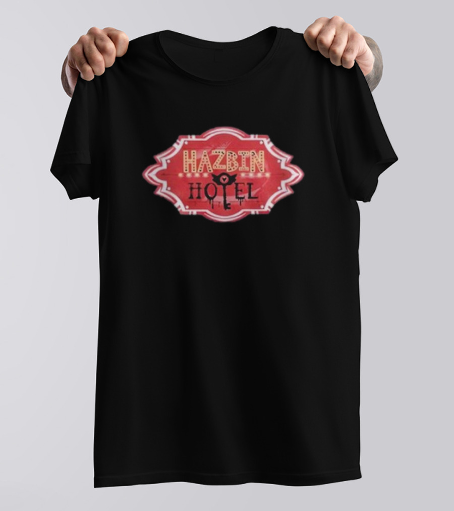 Hazbin Hotel 2024 Red Emblem With Heart Key T-Shirt