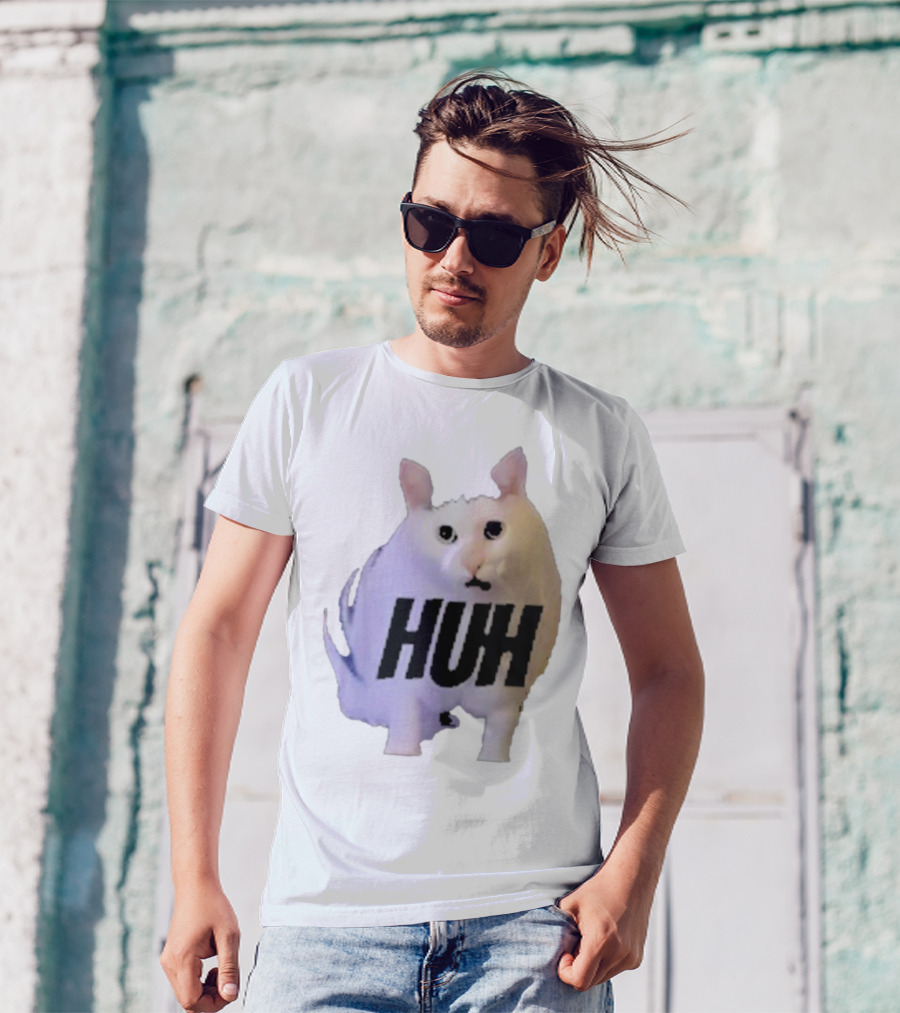 Huh Cat Meme Image T-Shirt