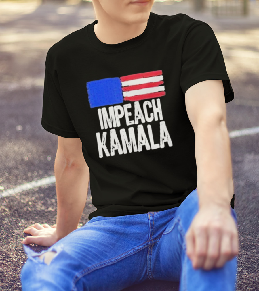 Impeach Kamala American Flag T-Shirt