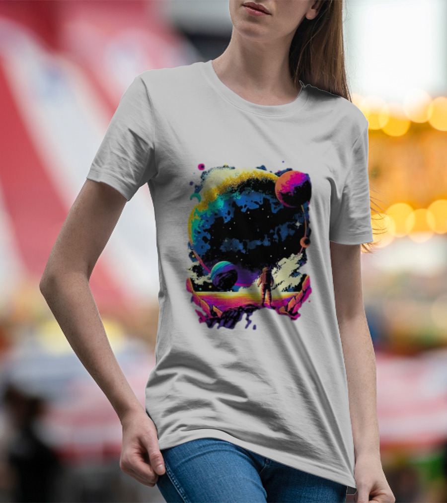 Into The AM Infinity Explorer Astronaut Planetary Adventure T-Shirt