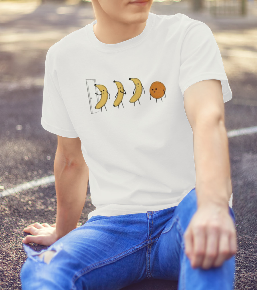 Knock Knock Bananas Orange Humor T-Shirt