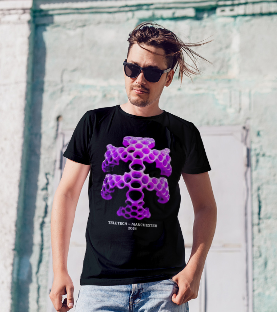 Teletech Manchester 2024 Purple Mesh Structure T-Shirt