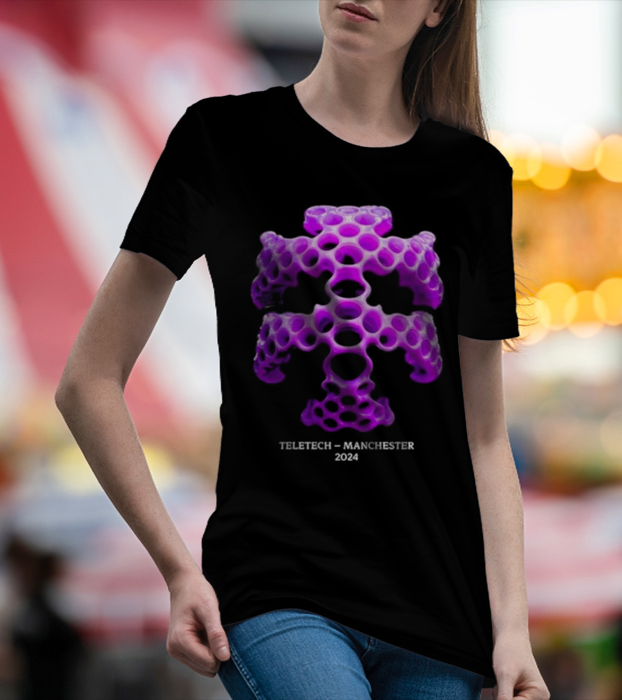 Teletech Manchester 2024 Purple Mesh Structure T-Shirt